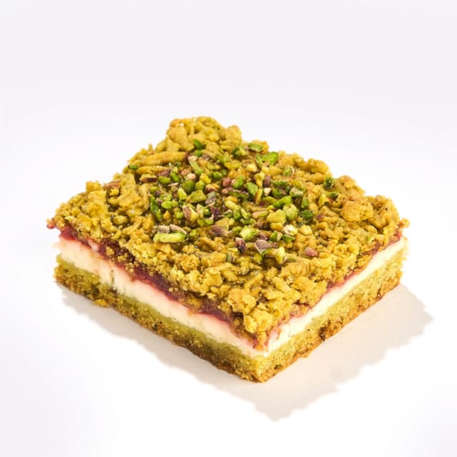 Pistachio raspberry pie